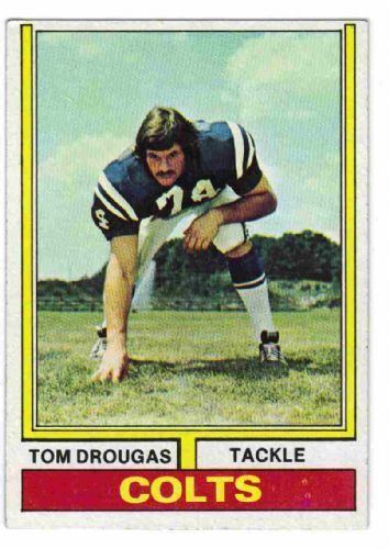 Tom Drougas BALTIMORE COLTS Tom Drougas 197 TOPPS 1974 NFL American Football