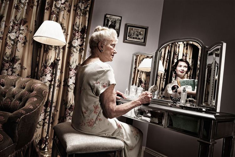Tom Hussey (photographer) Elderly People Look At Their Younger Reflections In This Beautiful