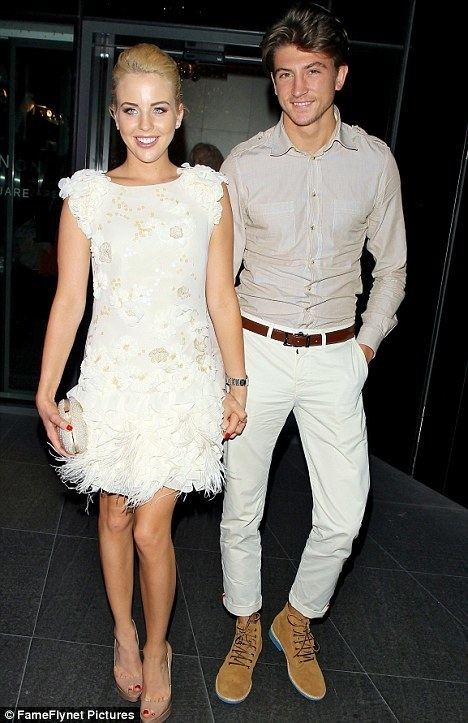 Tom Kilbey TOWIE39s Lydia Bright and Tom Kilbey coordinate in cream