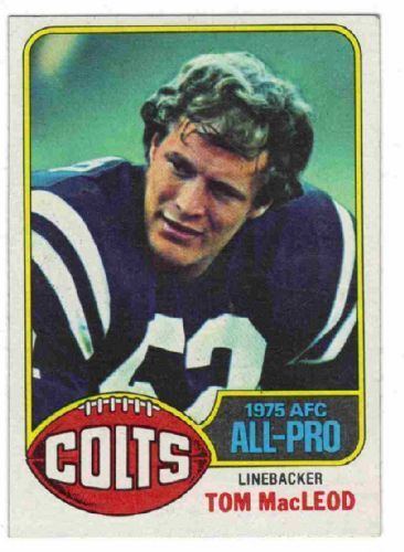 Tom MacLeod BALTIMORE COLTS Tom MacLeod 440 Topps 1976 NFL American Football