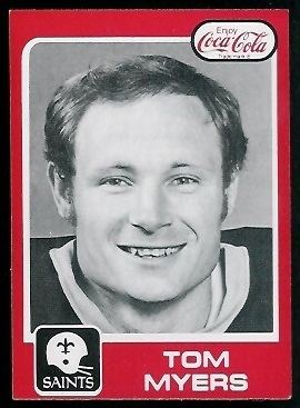 Tom Myers (safety) Tom Myers 1979 Coke Saints 12 Vintage Football Card Gallery