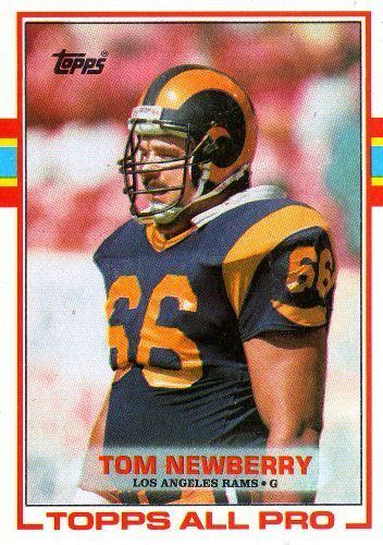 Tom Newberry LOS ANGELES RAMS Tom Newberry 123 TOPPS 1989 NFL American Football