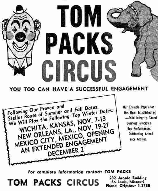 Tom Packs Tom Packs Circus