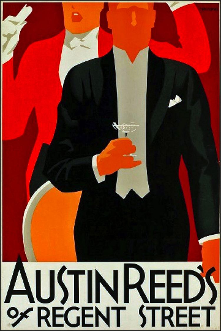 Tom Purvis TOM PURVIS VINTAGE AUSTIN REED POSTERS HOUSE OF RETRO