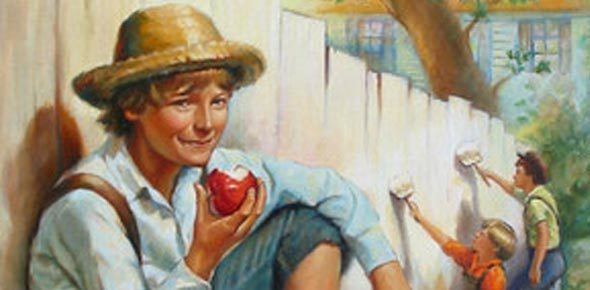 Tom Sawyer In The Adventures of Tom Sawyer by Mark Twain how and why do Tom
