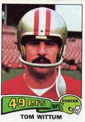 Tom Wittum SAN FRANCISCO 49ers Tom Wittum 110 Rookie Card TOPPS 1975 NFL
