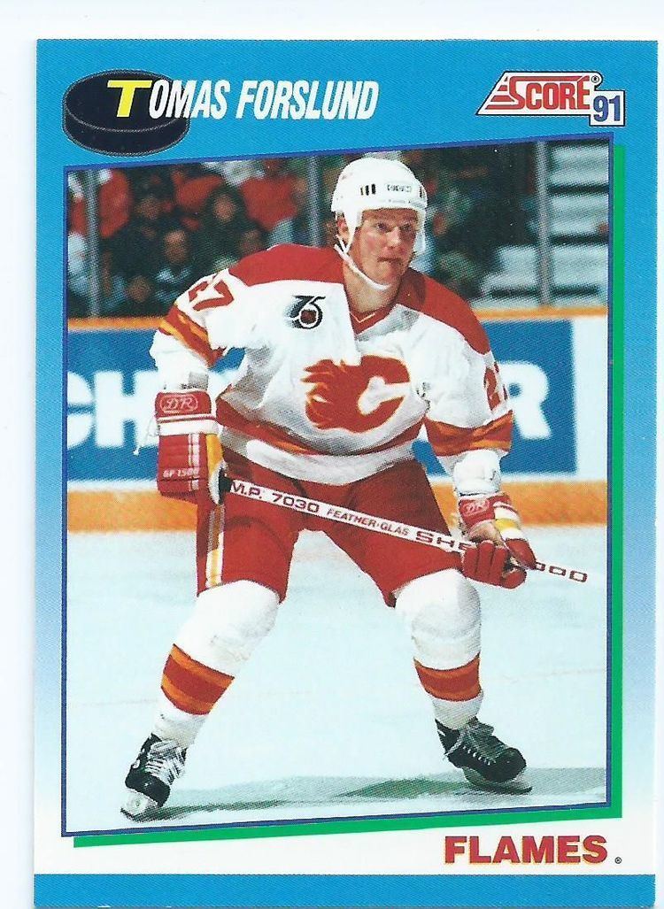 Tomas Forslund CALGARY FLAMES Tomas Forslund 629 Rookie Card SCORE 1991 NHL Ice