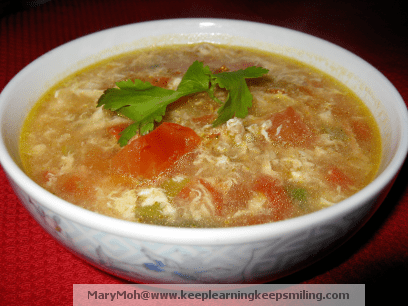 Tomato and egg soup Keep Learning Keep Smiling Turkey Mince Tomato Egg Soup