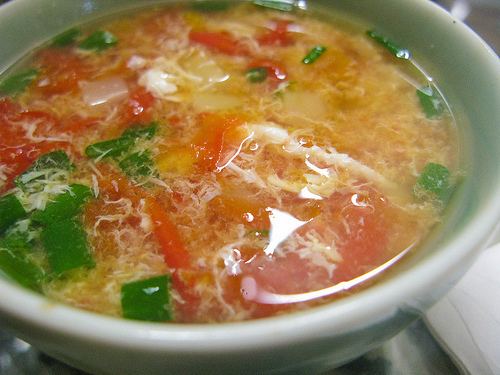 Tomato and egg soup Tomato Egg Drop Soup Chinese Recipes at