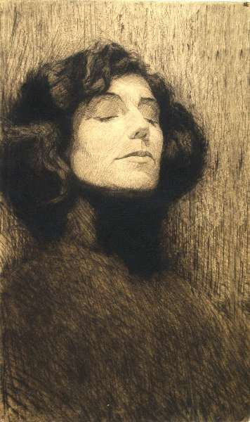 Tomislav Krizman Tomislav Krizman Portrait of Marya Delvard 1907 Art3