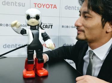 Tomotaka Takahashi Talking robot bound for space says it is making a giant