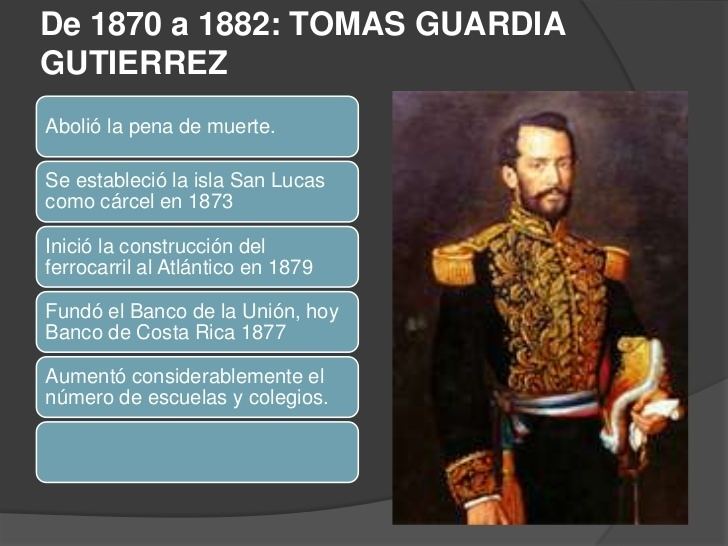 Tomás Guardia Gutiérrez El liberalismo 1870 a 1914