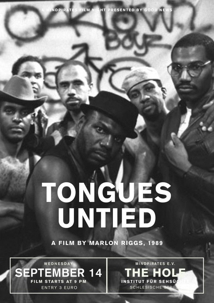 Wednesday Film Night TONGUES UNTIED 1989 Mindpirates