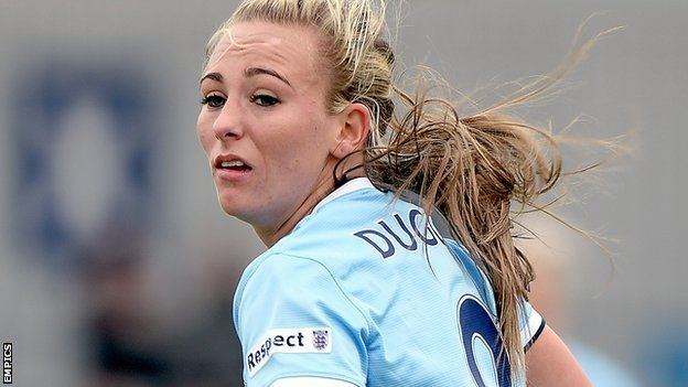 Toni Duggan BBC Sport Toni Duggan Man City Women striker excited by