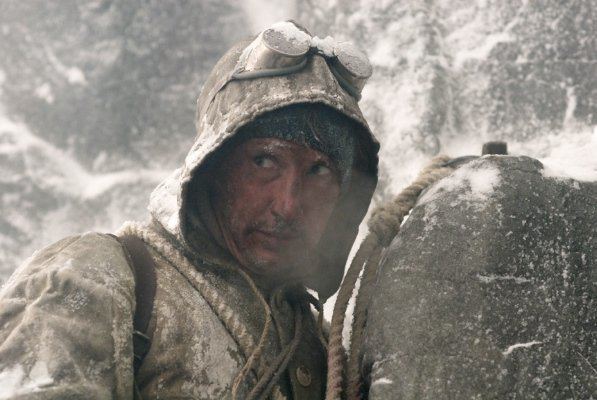 Benno Fürmann as Toni Kurz climbing the mountain in a scene from the 2008 German historical fiction film North Face