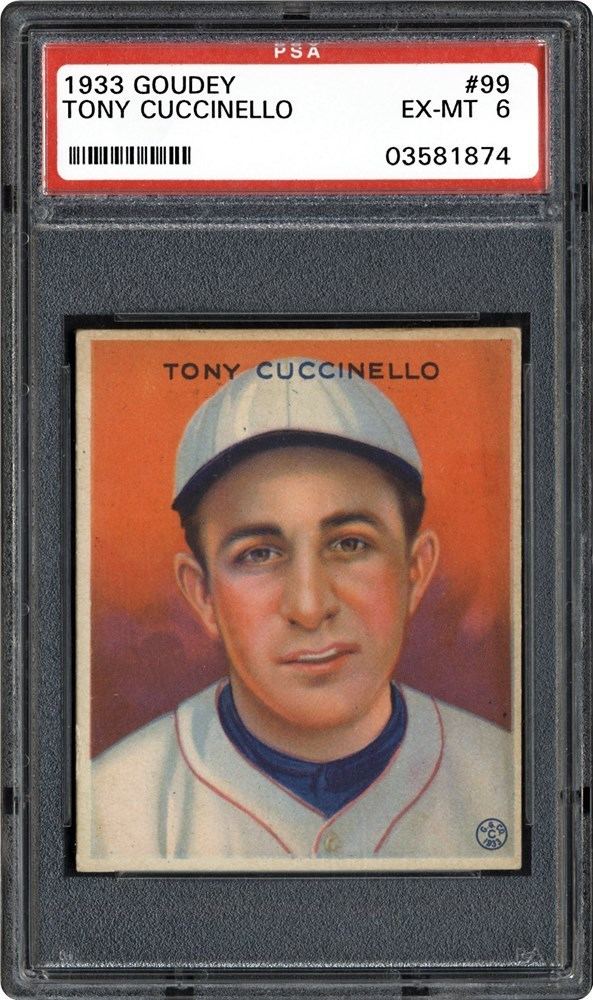Tony Cuccinello 1933 Goudey Tony Cuccinello PSA CardFacts