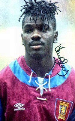 Tony Daley Aston Villa signed memorabilia