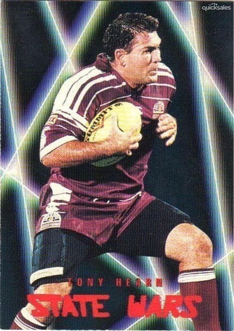 Tony Hearn (rugby league) 1996 Dynamic Rugby League Tony Hearn State Wars NRL insert card