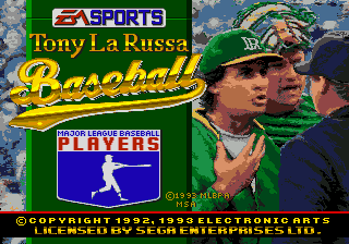 Tony La Russa Baseball Play Tony La Russa Baseball Sega Genesis online Play retro games