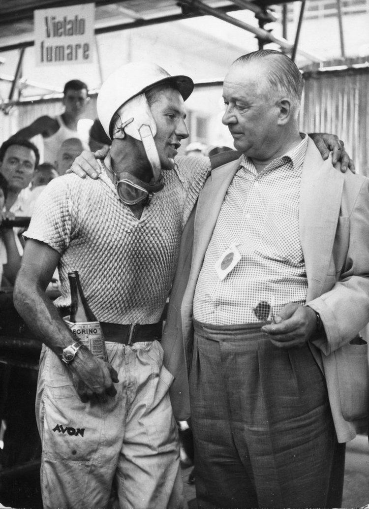 Tony Vandervell Stirling Mos Tony Vandervell Italy 1957 by F1history