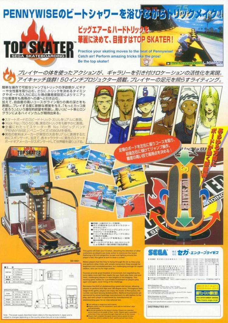 Top Skater The Arcade Flyer Archive Video Game Flyers Top Skater Sega