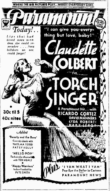 Torch Singer 1933