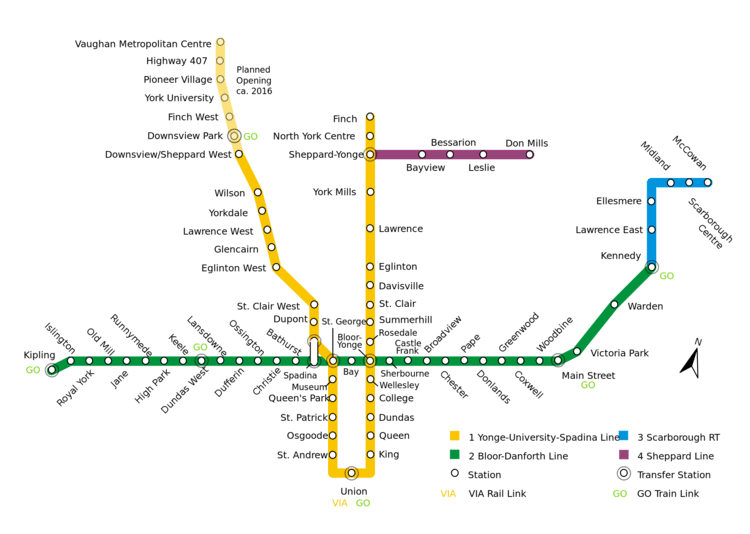 Toronto subway Toronto subway and RT Simple English Wikipedia the free encyclopedia