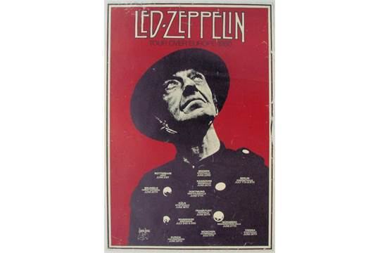 Tour Over Europe 1980 An original black and red Led Zeppelin Tour Over Europe 1980 concert