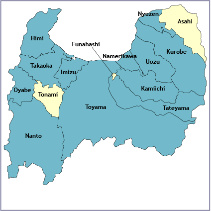Regions Cities Toyama Prefecture