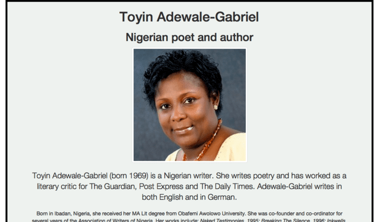Toyin Adewale-Gabriel CodePen Toyin AdewaleGabriel Tribute Page