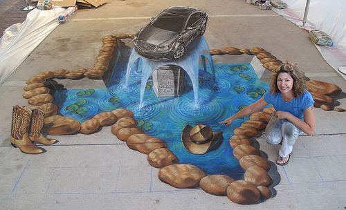 Tracy Lee Stum 3d Buick LaCrosse street painting tracy lee stum