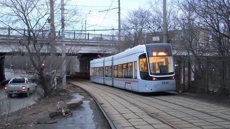 Trams in Moscow New Streetcar Tram in Moscow YouTube