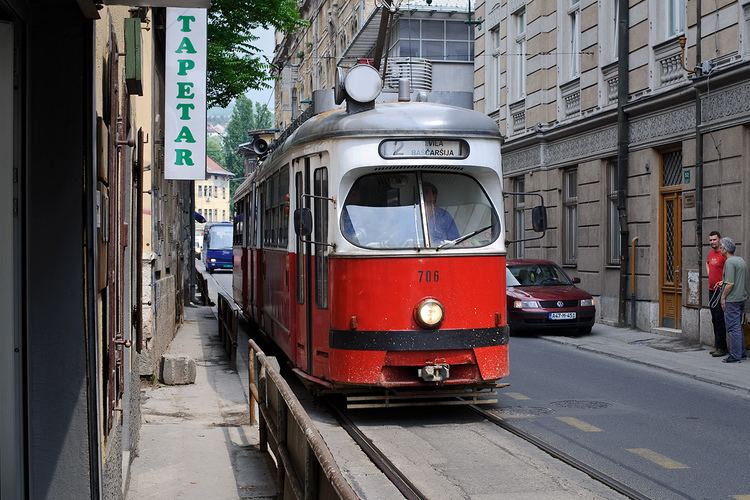 Trams in Sarajevo FileTram in Sarajevo line No 2jpg Wikimedia Commons