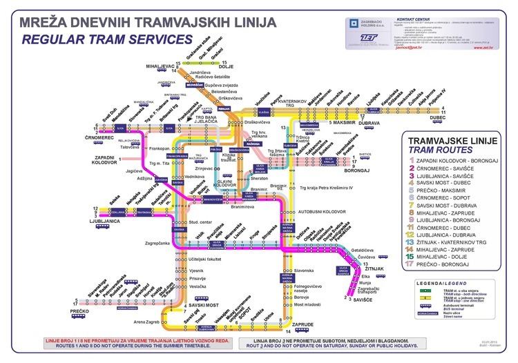 Trams in Zagreb ZET Zagreb Tram Map Expat in Croatia