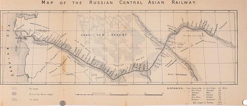 Trans-Caspian railway Map of the Russian Central Asian Railway Railways of Afghanistan