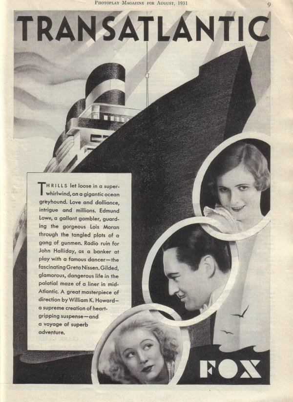 TRANSATLANTIC DVD Edmund Lowe Myrna Loy 1931 for sale