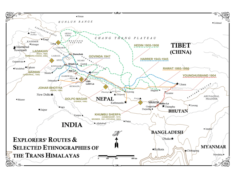 Transhimalaya Trans Himalaya Map Uttarakhand Solidarity Network The Original