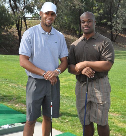 Travelle Gaines Kendra on Top Hank hits the driving range with friend