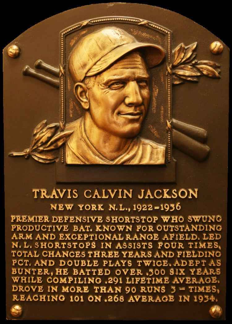 Travis Jackson Jackson Travis Baseball Hall of Fame