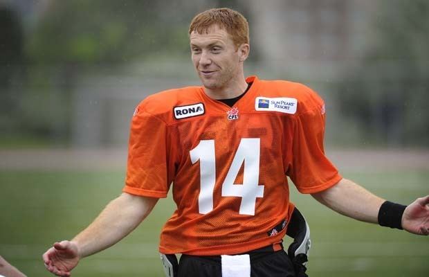 Travis Lulay BC Lions39 Travis Lulay limited to soft tosses 39doesn39t