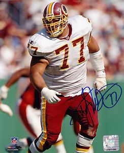 Tre' Johnson TRE JOHNSON WASHINGTON REDSKINS ACTION SIGNED 8x10