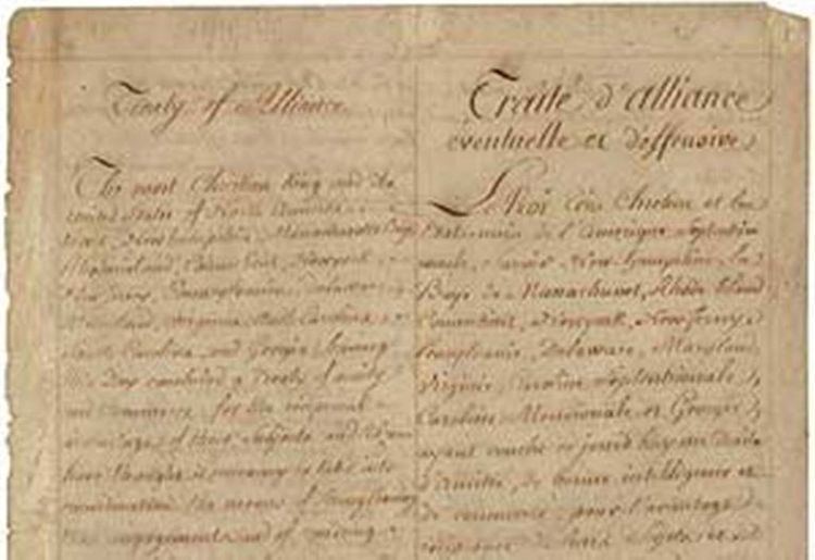 Treaty of Alliance (1778) American Revolution Treaty of Alliance 1778