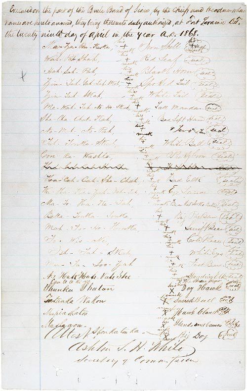 Treaty of Fort Laramie (1868) Our Documents Treaty of Fort Laramie 1868