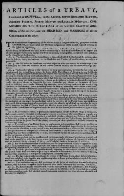 Treaty of Hopewell Cherokee at Hopewell November 28 1785 Page 3 Fold3com
