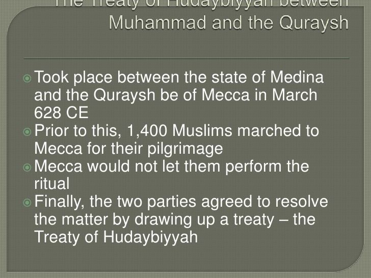 Treaty of Hudaybiyyah Rise of islam