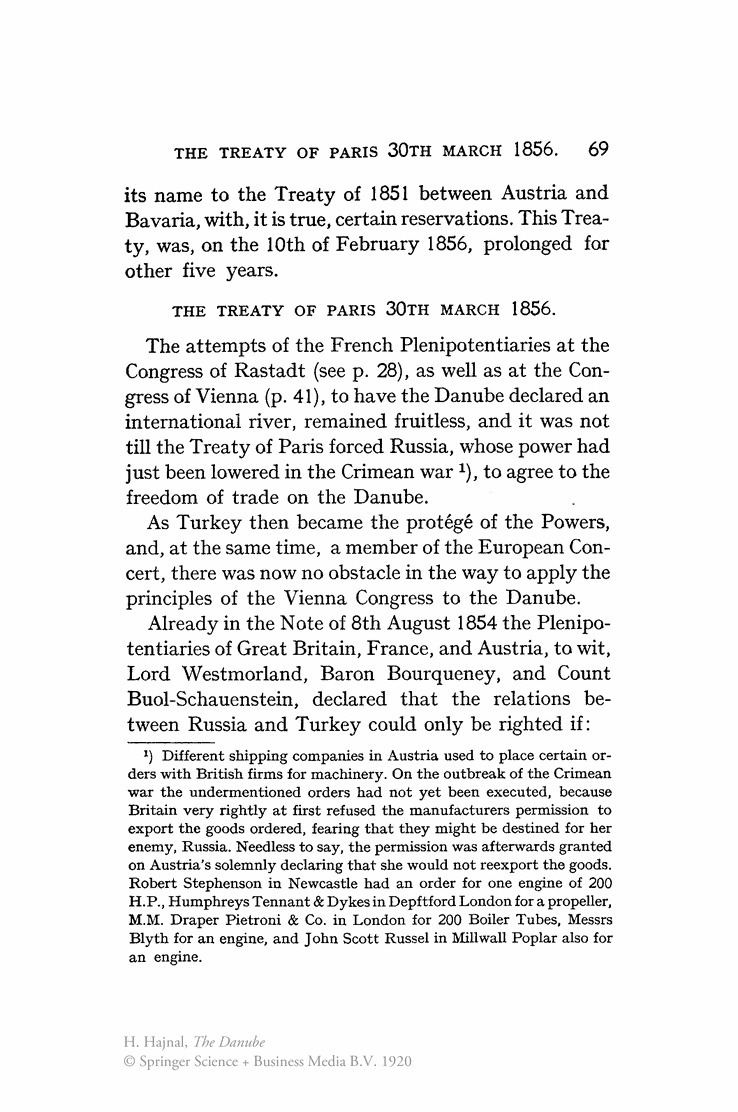 Treaty of Paris (1856) The Treaty of Paris 30th March 1856 Springer