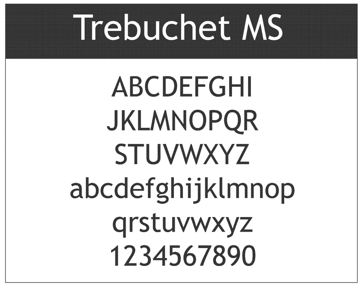 Trebuchet MS Trebuchet MS What Da Font What is the font