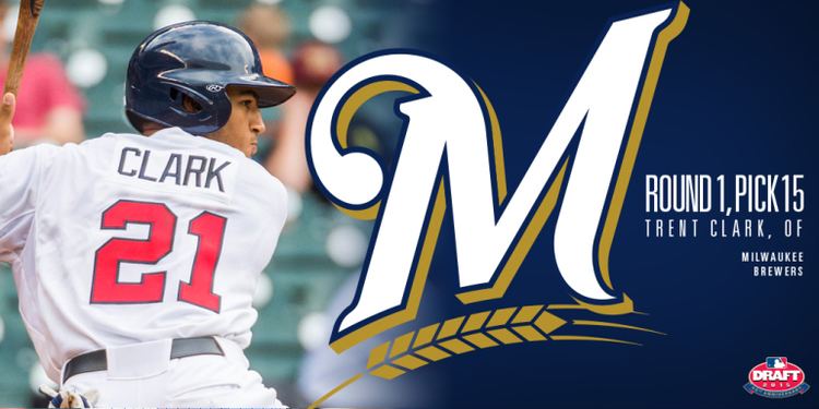 Trent Clark Milwaukee Brewers select outfielder Trent Clark with first