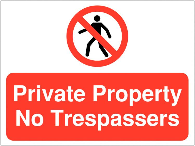 Trespasser Construction Signs Private Property No Trespassers Seton UK