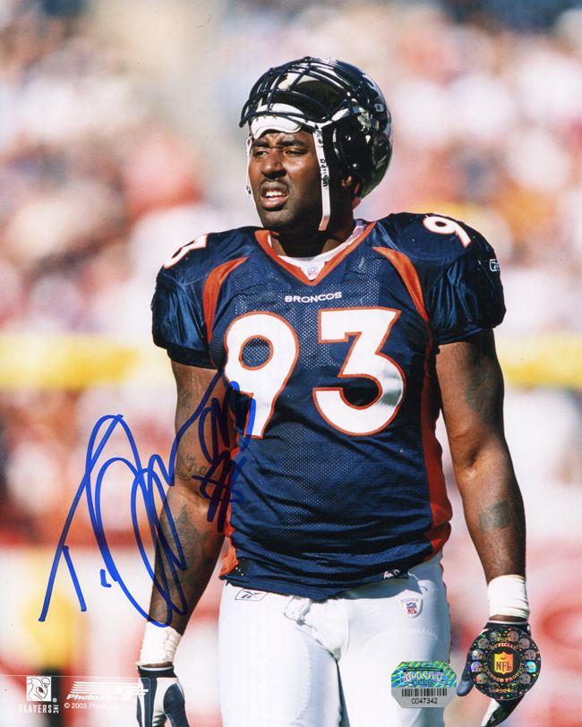 Trevor Pryce Trevor Pryce Autographed Denver Broncos 8x10 Photo